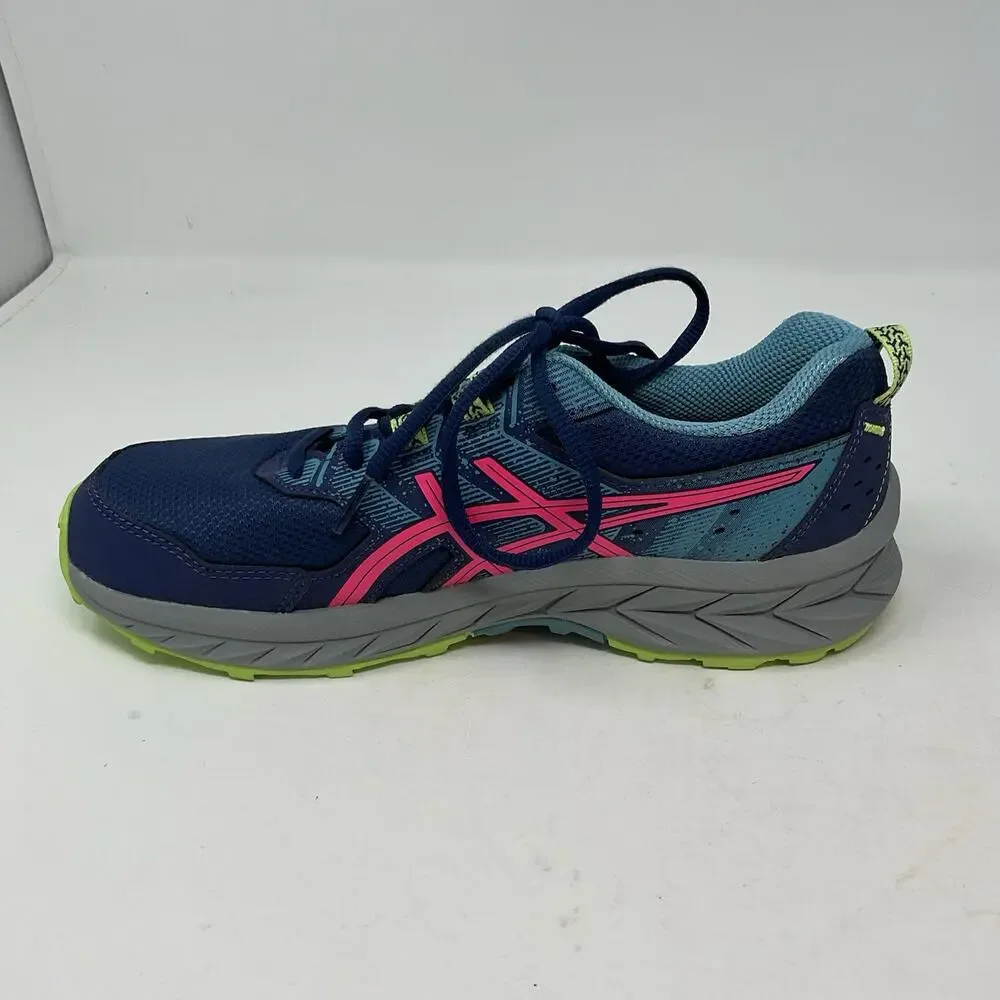ASICS Shoes Pre Venture 9 Grade School Big Kids Size US 7 EU 40‎ Blue Hot Pink